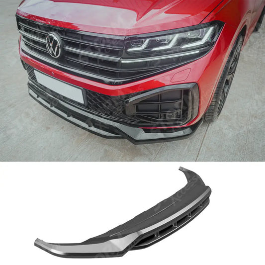 Front Splitter In Gloss Black For Volkswagen Touareg MK3 Facelift R Line 2023+