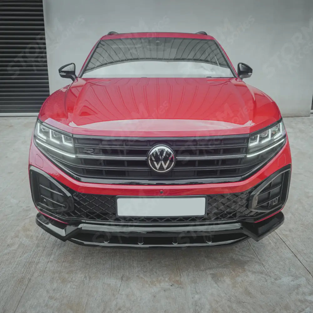 Front Splitter In Gloss Black For Volkswagen Touareg MK3 Facelift R Line 2023+