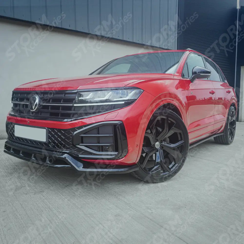 Front Splitter In Gloss Black For Volkswagen Touareg MK3 Facelift R Line 2023+