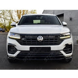 Front Splitter In Gloss Black For Volkswagen Touareg MK3 Pre Facelift R Line 2018-2023