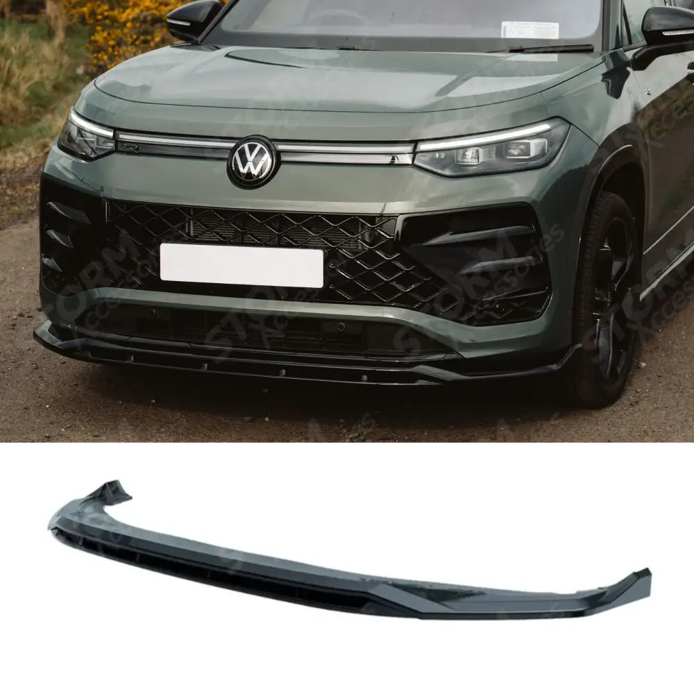 Front Splitter In Gloss Black For VW Tayron R-Line MK1 2025 On