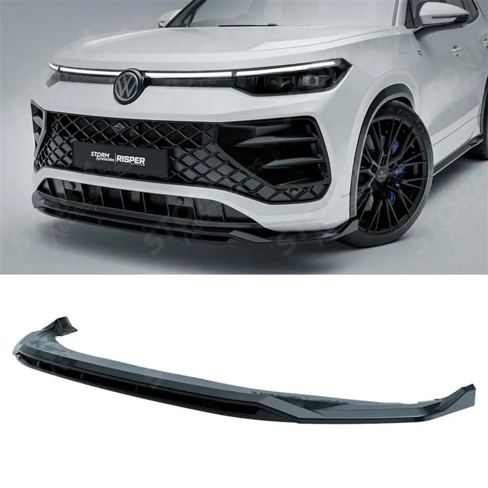 Front Splitter In Gloss Black For VW Tayron R-Line MK1 2025 On