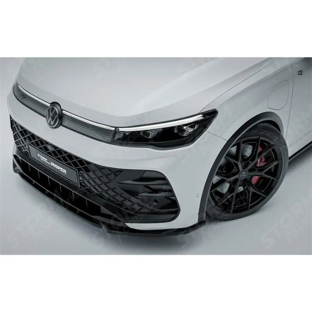Front Splitter In Gloss Black For VW Tiguan R-Line MK3 2024 On