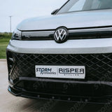 Front Splitter In Gloss Black For VW Tiguan R-Line MK3 2024 On