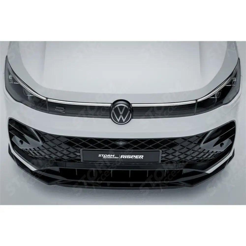 Front Splitter In Gloss Black For VW Tiguan R-Line MK3 2024 On