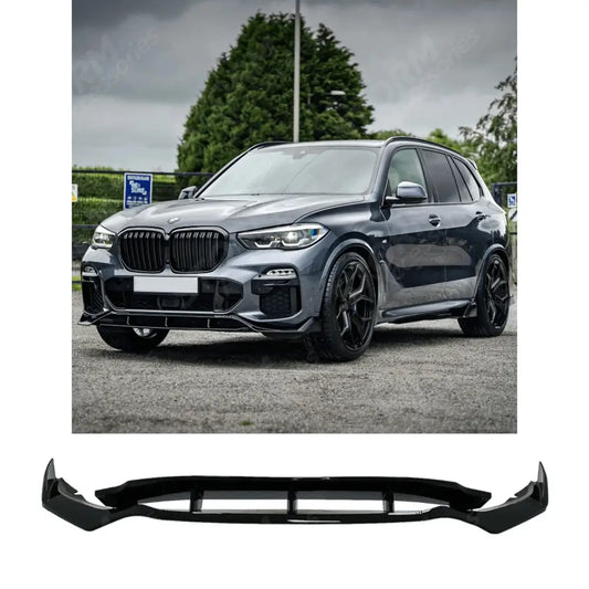 Front Splitter In Gloss Black Black Knight For Bmw X5 G05 2018-2022