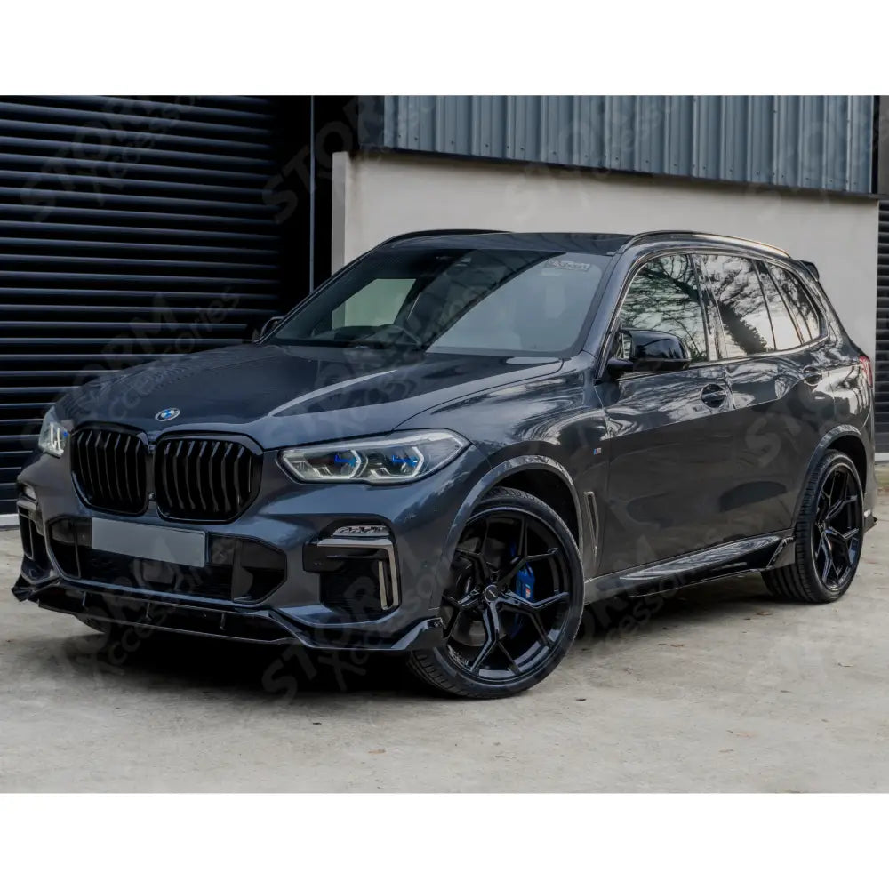 Front Splitter In Gloss Black Black Knight For Bmw X5 G05 2018-2022