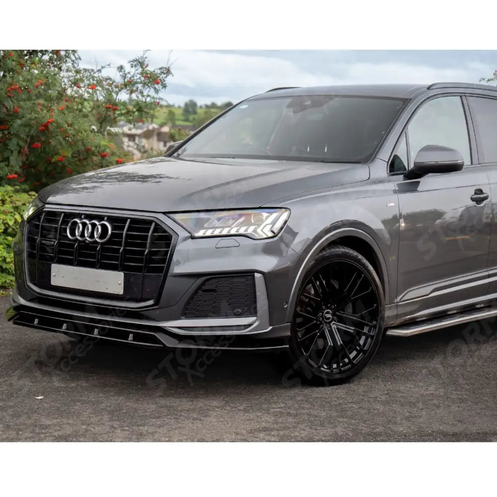 Front Splitter Lip For Audi SQ7 MK2 Facelift 2019+ / Audi Q7 S-Line MK2 Facelift 2019+