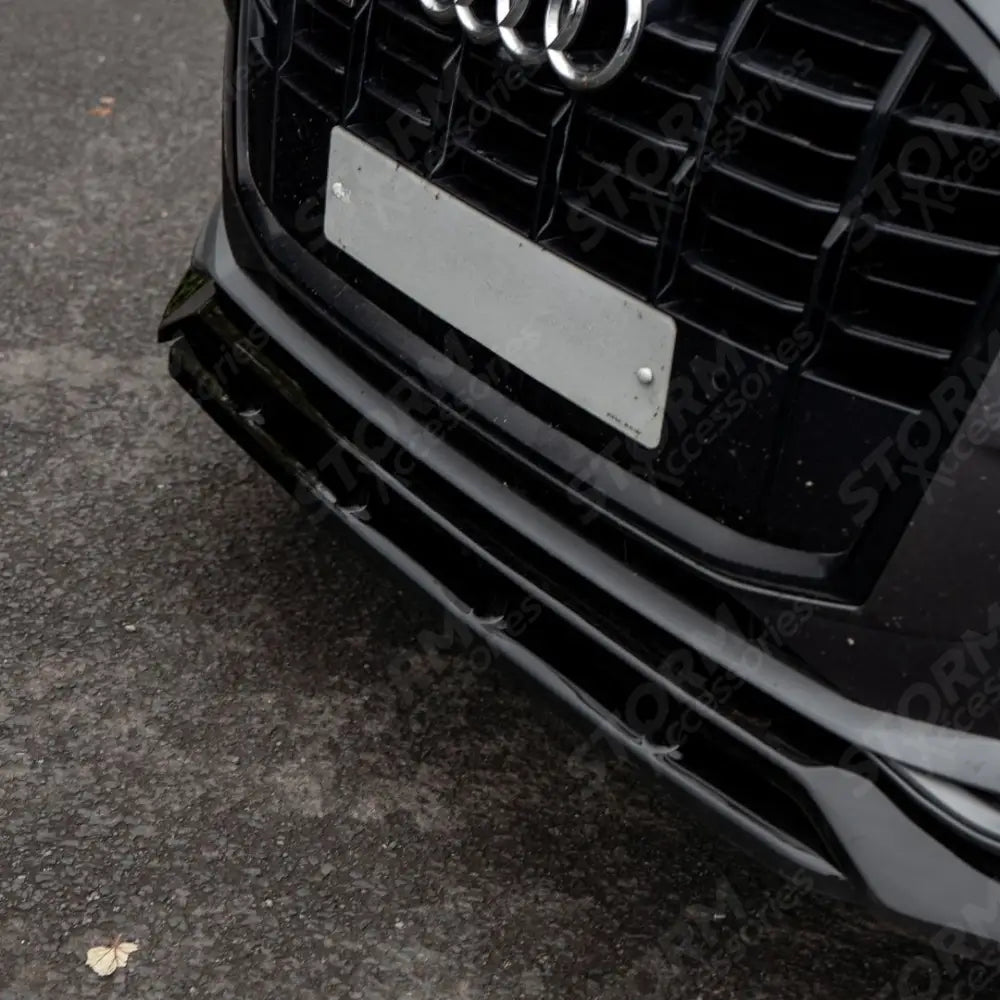 Front Splitter Lip For Audi SQ7 MK2 Facelift 2019+ / Audi Q7 S-Line MK2 Facelift 2019+