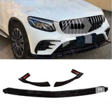 Front Splitter Lip Gloss Black For Mercedes GLC C253 / X253 2016-2019