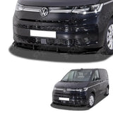 Front Splitter Lip Gloss Black For Volkswagen Transporter - T7 2022 On