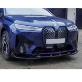 Front Splitter Lip In Gloss Black For BMW IX M-Pack I20 2021+