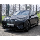 Front Splitter Lip In Gloss Black For BMW IX M-Pack I20 2021+