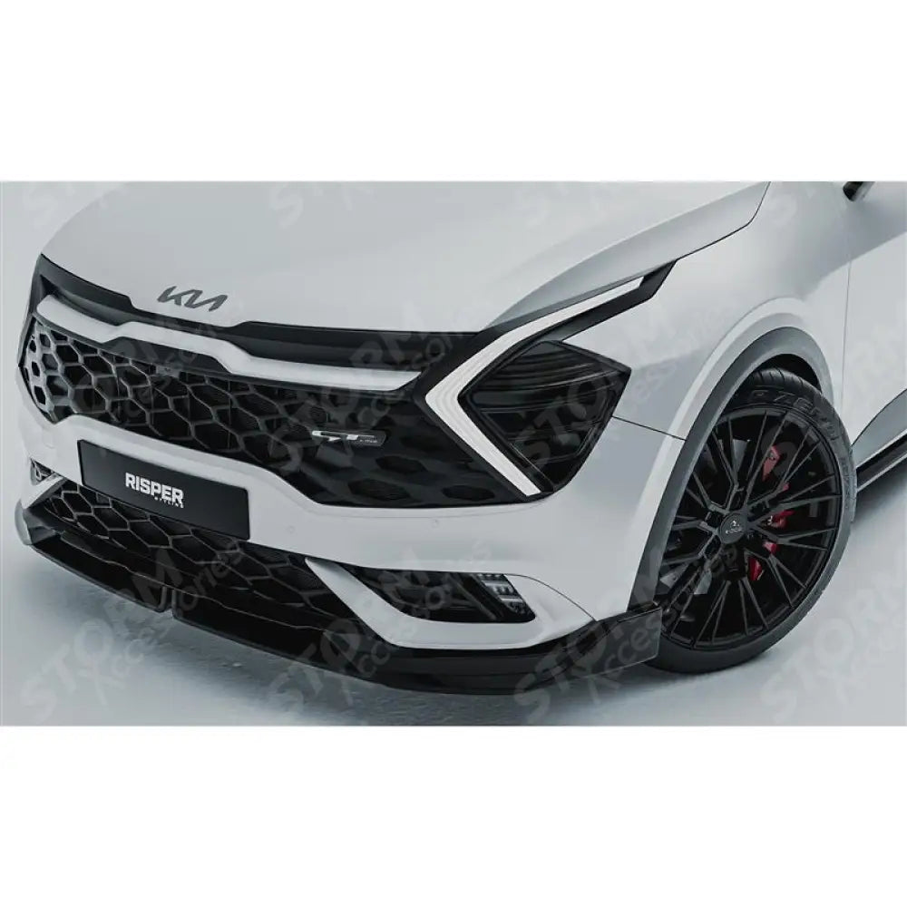 Front Splitter Lip In Gloss Black For Kia Sportage MK5 GT Line 2021-2025