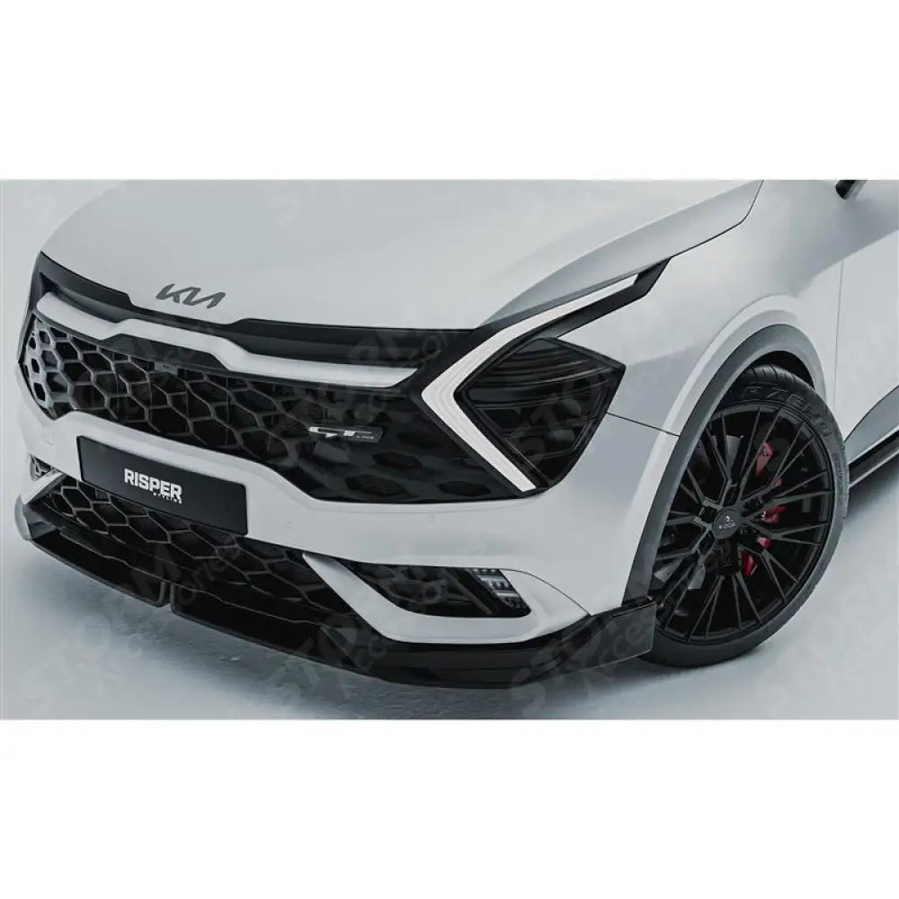 Front Splitter Lip In Gloss Black For Kia Sportage MK5 GT Line 2021-2025