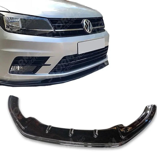 Front Splitter Spoiler Lip Gloss Black For Vw Caddy 2010-2015