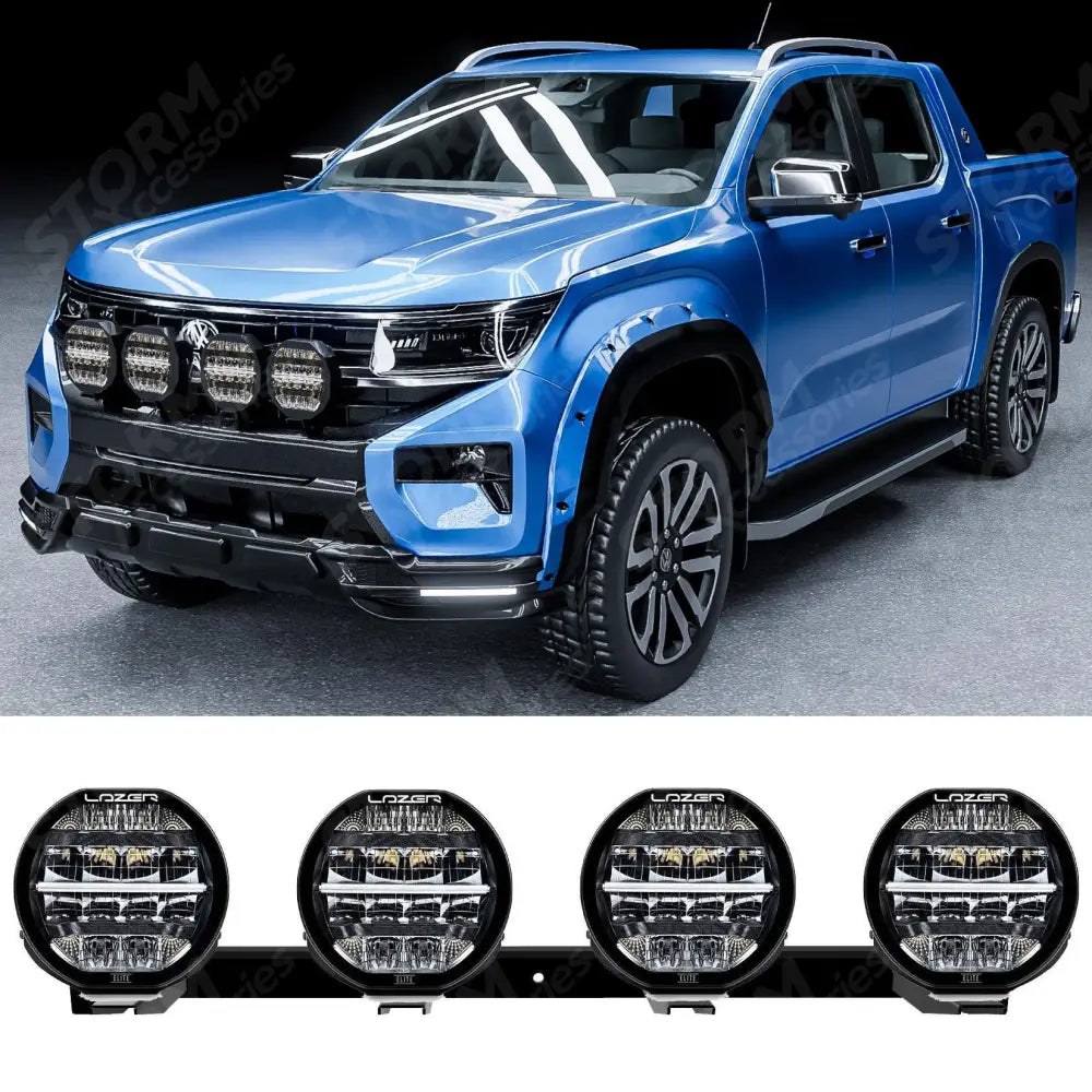 Front Spotlight Mount Bracket Bar Black Choose Lazer Lamps For Volkswagen Amarok 2023+