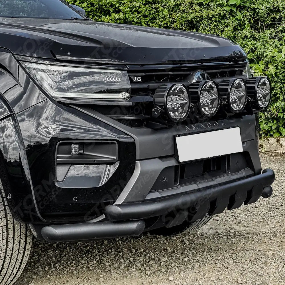 Front Spotlight Mount Bracket Bar Black Choose Lazer Lamps For Volkswagen Amarok 2023+
