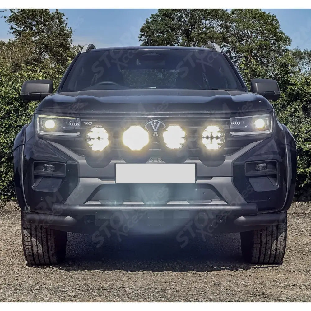 Front Spotlight Mount Bracket Bar Black Choose Lazer Lamps For Volkswagen Amarok 2023+