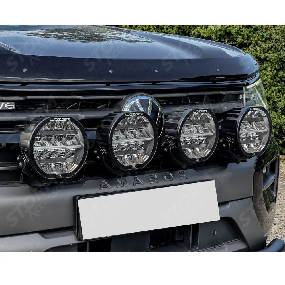 Front Spotlight Mount Bracket Bar Black Choose Lazer Lamps For Volkswagen Amarok 2023+