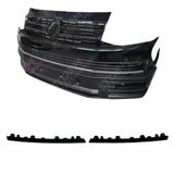 Front Upper 2 Piece Clip In Grille Streamer Choose Colour For Vw T6 Transporter 2015-2019 Gloss Black