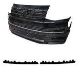 Front Upper 2 Piece Clip In Grille Streamer Choose Colour For Vw T6 Transporter 2015-2019 Gloss Black