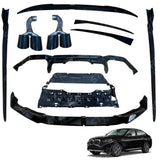 Full Aero Kit With Exhaust Tips In Gloss Black For BMW X4 2021-2024 LCI