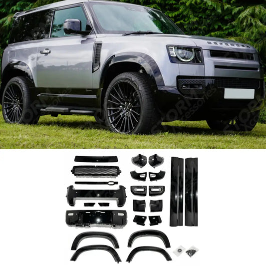 Upgrade Kit For Land Rover Defender L663 90 Gloss Black Full