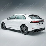 Gloss Black Rear Diffuser & Side Splitters For Audi Q8 S Line 2023+