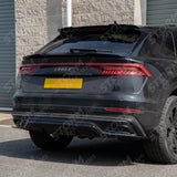 Gloss Black Rear Diffuser & Side Splitters For Audi Q8 S Line 2023+