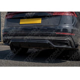 Gloss Black Rear Diffuser & Side Splitters For Audi Q8 S Line 2023+