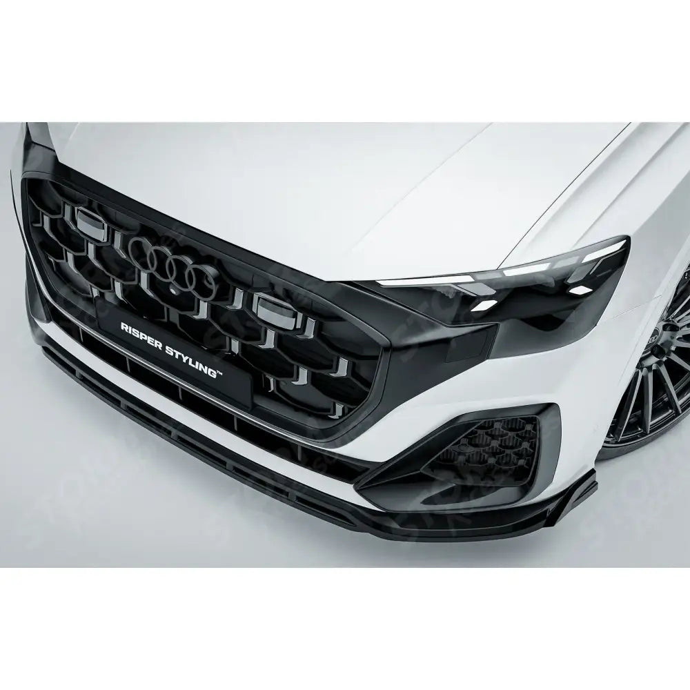 Gloss Black Risper Front Splitter Lip For Audi Q8 S Line 2023+