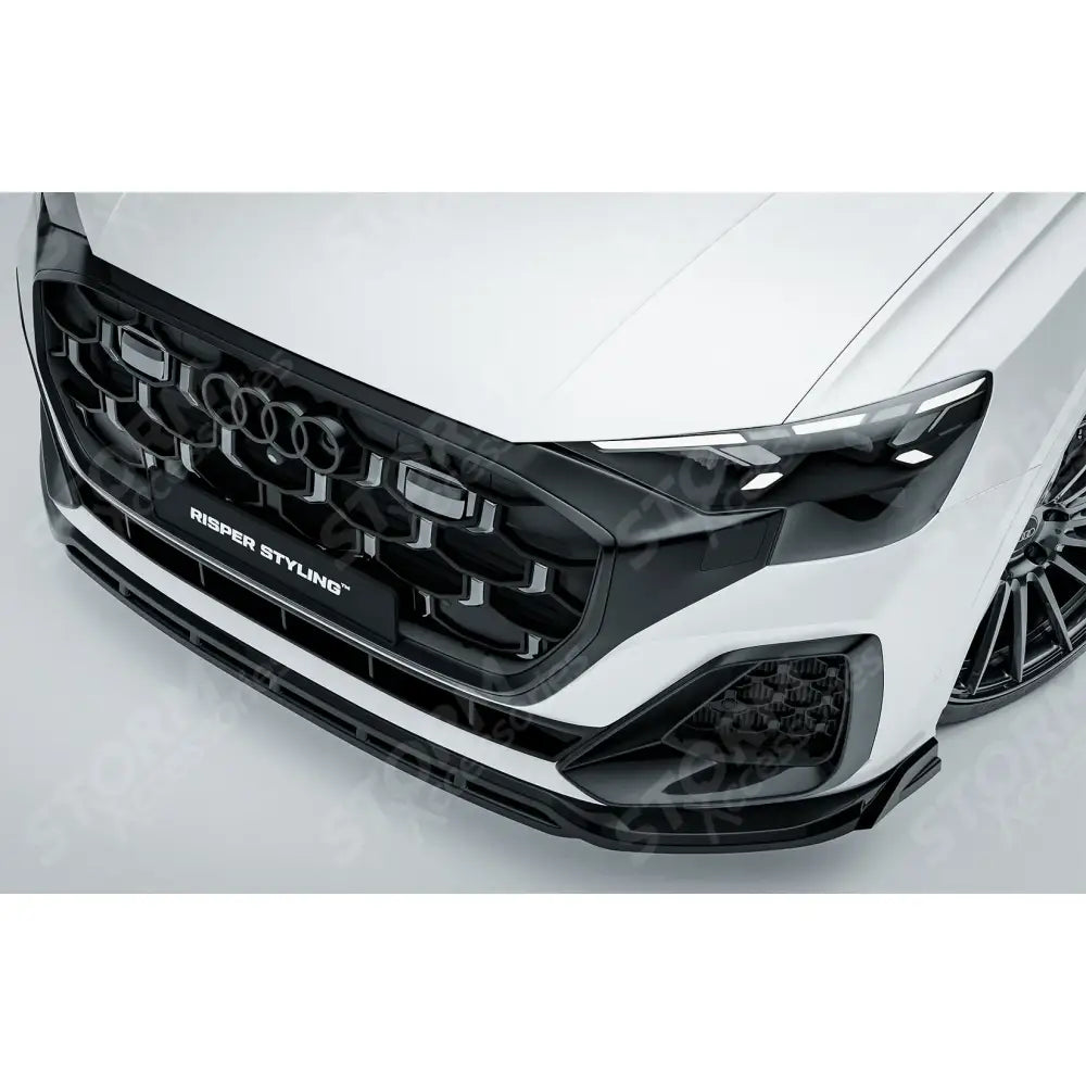 Gloss Black Risper Front Splitter Lip For Audi Q8 S Line 2023+