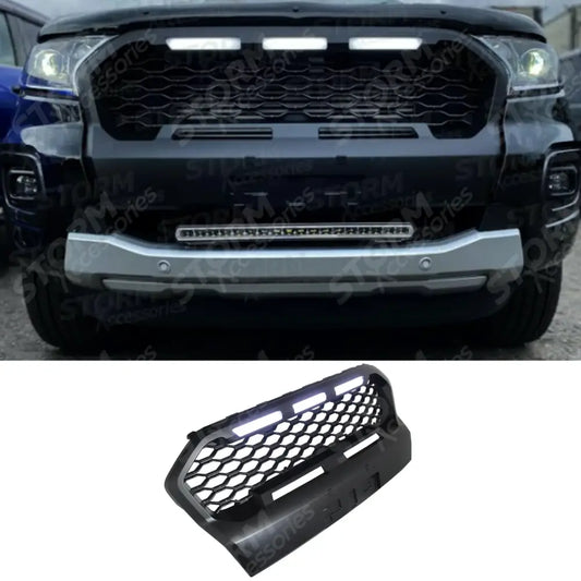 Grill Mesh Black For Ford Ranger T6 2019-2022- Wildtrak Replacement Led
