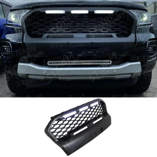 Grill Mesh Black For Ford Ranger T6 2019-2022- Wildtrak Replacement Led