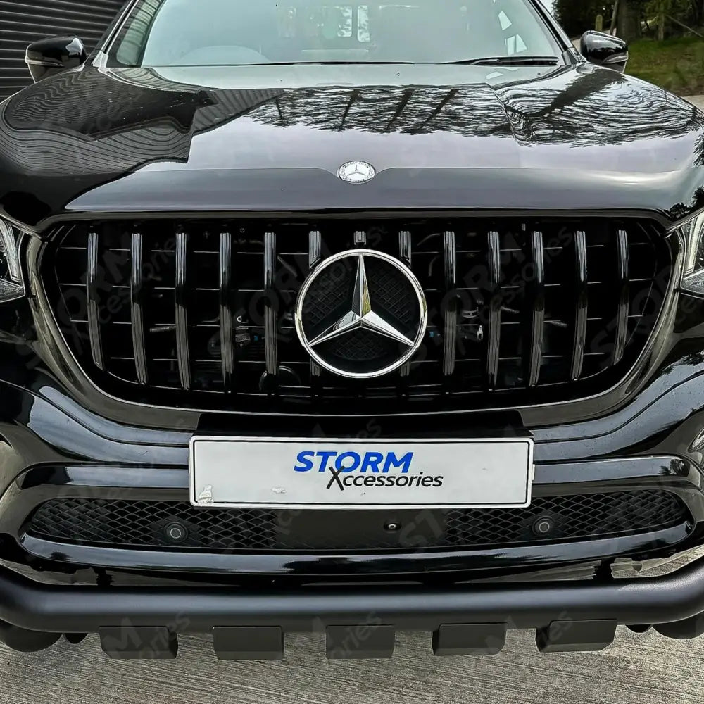 Grille Amg Style In Gloss Black For Mercedes X-class