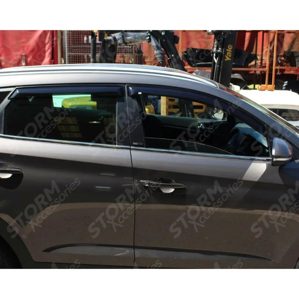 Hyundai Tucson 2016 On - Egr Quad Wind Deflectors - Dark Smoke