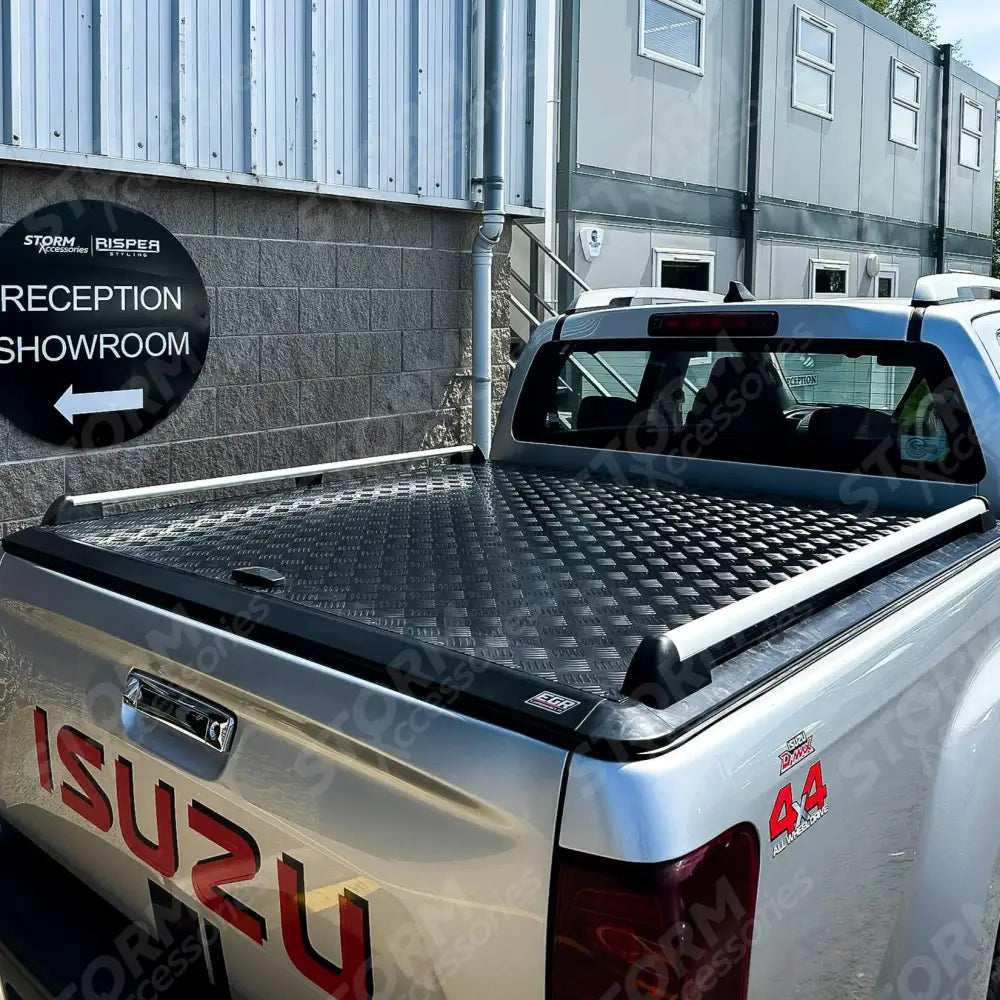 Isuzu D-max 2012 On Double Cab Aluminium Tonneau Cover Black Finish Egr