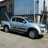 Isuzu D-max 2012 On Double Cab Aluminium Tonneau Cover Black Finish Egr