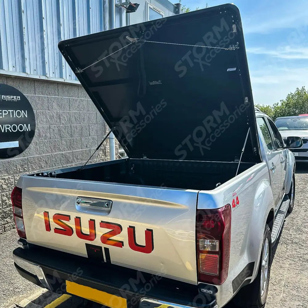 Isuzu D-max 2012 On Double Cab Aluminium Tonneau Cover Black Finish Egr