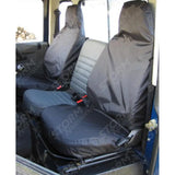 Land Rover Defender 90 / 110 - 1983-2007 Driver And Single Front Passenger Seat Covers - Black