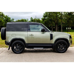 LAND ROVER DEFENDER 90 L663 2020 ON OE STYLE RUNNING BOARDS SILVER - SIDE STEPS - PAIR (WITH LOGO) - Storm Xccessories2