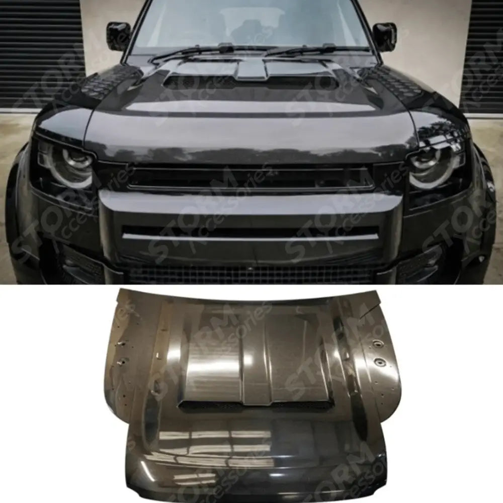 Land Rover Defender L663 2020 On Replacement Bonnet - Genuine Carbon Fibre