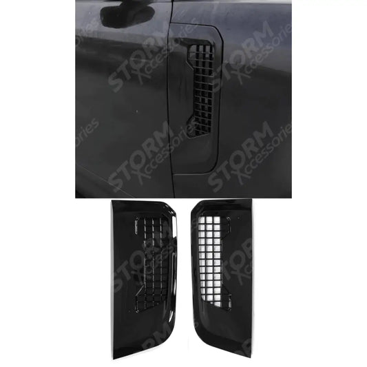 Land Rover Defender L663 90 / 110 / 130 2020 On - Side Vents In Gloss Black