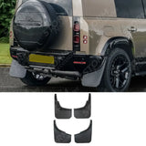 Land Rover Defender L663 90 & 110 2020 Oem Style Classic Mud Flaps - 4pcs - Black