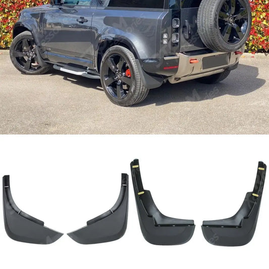 Land Rover Defender L663 90 & 110 2020 Oem Style Standard Mud Flaps - 4pcs - Black
