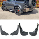 Land Rover Defender L663 90 & 110 2020 Oem Style Standard Mud Flaps - 4pcs - Black
