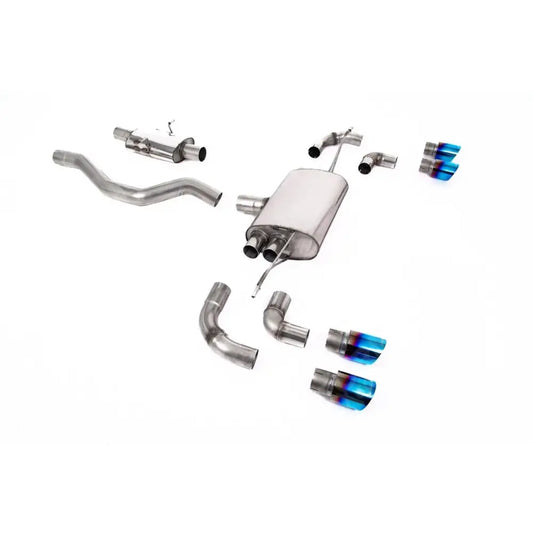 Landrover Defender 90 2.0 L4 P300 & P400e - Milltek Sport Resonated (Quieter) Opf Back System GT-90 Burnt Titanium