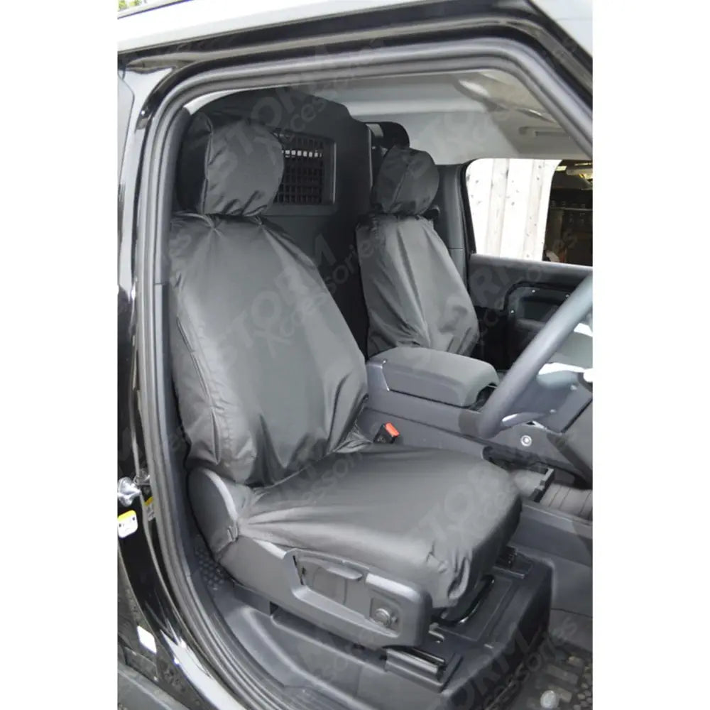 Landrover Defender L663 2020+ Front For Seat Covers Pair - Black