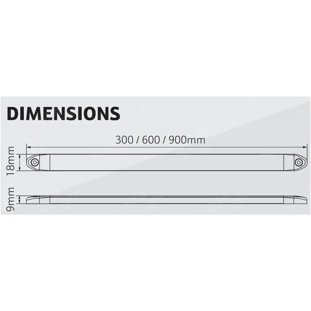 LAP Electrical LAP600DF 600MM Direct Feed Interior Light 12v